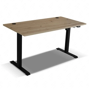 Výškově nastavitelný psací stůl Makana dub řemeslný univerzální a funkční kus nábytku s deskou o tloušťce 28 mm do kanceláře, pracovny nebo pokoje pro mladé