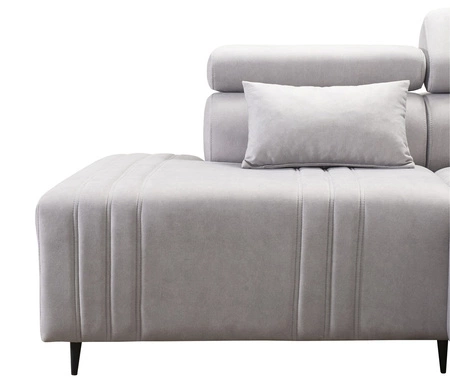 Rohová pohovka s funkcí spaní Castel XI hnědá levá rohová pohodlná pohovka s úložným prostorem na lůžkoviny odolná látka