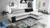 Rohová sedací souprava Dafni šedá / bílá pravá strana pletená pohodlí a funkčnost při každodenním odpočinku