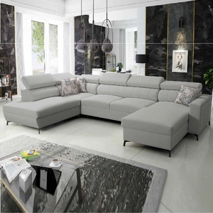 Rohová sedací souprava s funkcí spaní Savona VI šedý jasan pravá elegantní a pohodlná rohová sedací souprava do obývacího pokoje se dvěma nádobami na lůžkoviny