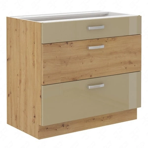 Arton 80 D 3S BB stojatá kuchyňská skříňka se zásuvkami odolná proti páře, rozlití a teplu