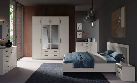 Komoda Caspe 140 cm béžová moderní designový nábytek Hrany komody zakončené speciální dýhou ABS