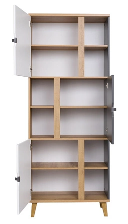 Nábytková sestava Memone zlatý dub / bílá / grafit moderní designová stylová sestava nábytku do dětského pokoje ve skandinávském stylu