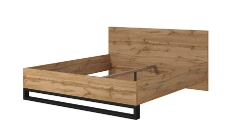 Postel Halle S 180x200 dub wotan stylový design stabilní postel do ložnice se zajímavým designem univerzální barvy