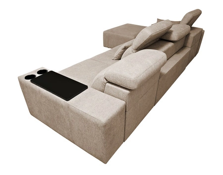 Rohová sedací souprava s funkcí spaní Tesalia XII mincovna levá moderní design pohodlný posuvný opěrák zásuvka v boku nábytku