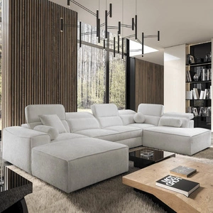 Rohová sedací souprava s funkcí spaní Viano VI šedý jasan levé provedení rohová sedací souprava pro moderní uspořádání dvě nádoby na lůžkoviny