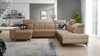 Rohová sedací souprava s funkcí spaní Buffalo X tmavě béžová levá funkční a pohodlná rohová sedací souprava do pokoje s kontejnery na lůžkoviny