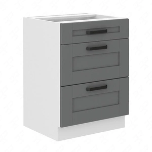 Avola 60 D 3S BB stojatá kuchyňská skříňka se zásuvkami, odolná proti rozlití a teplu